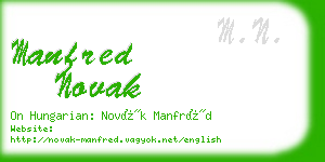 manfred novak business card